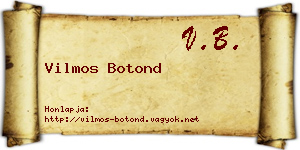 Vilmos Botond névjegykártya